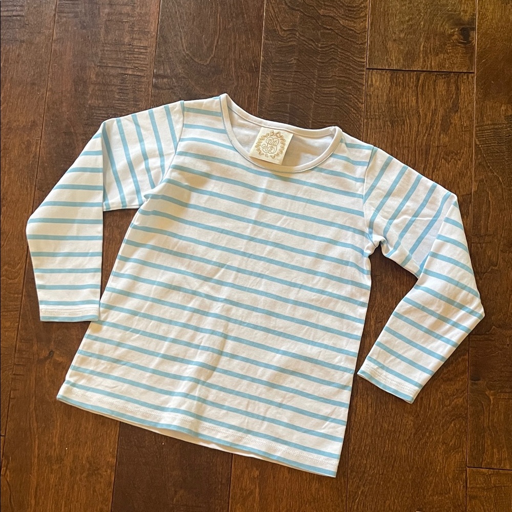 TBBC long sleeve Penny play shirt blue and white - sz 5
